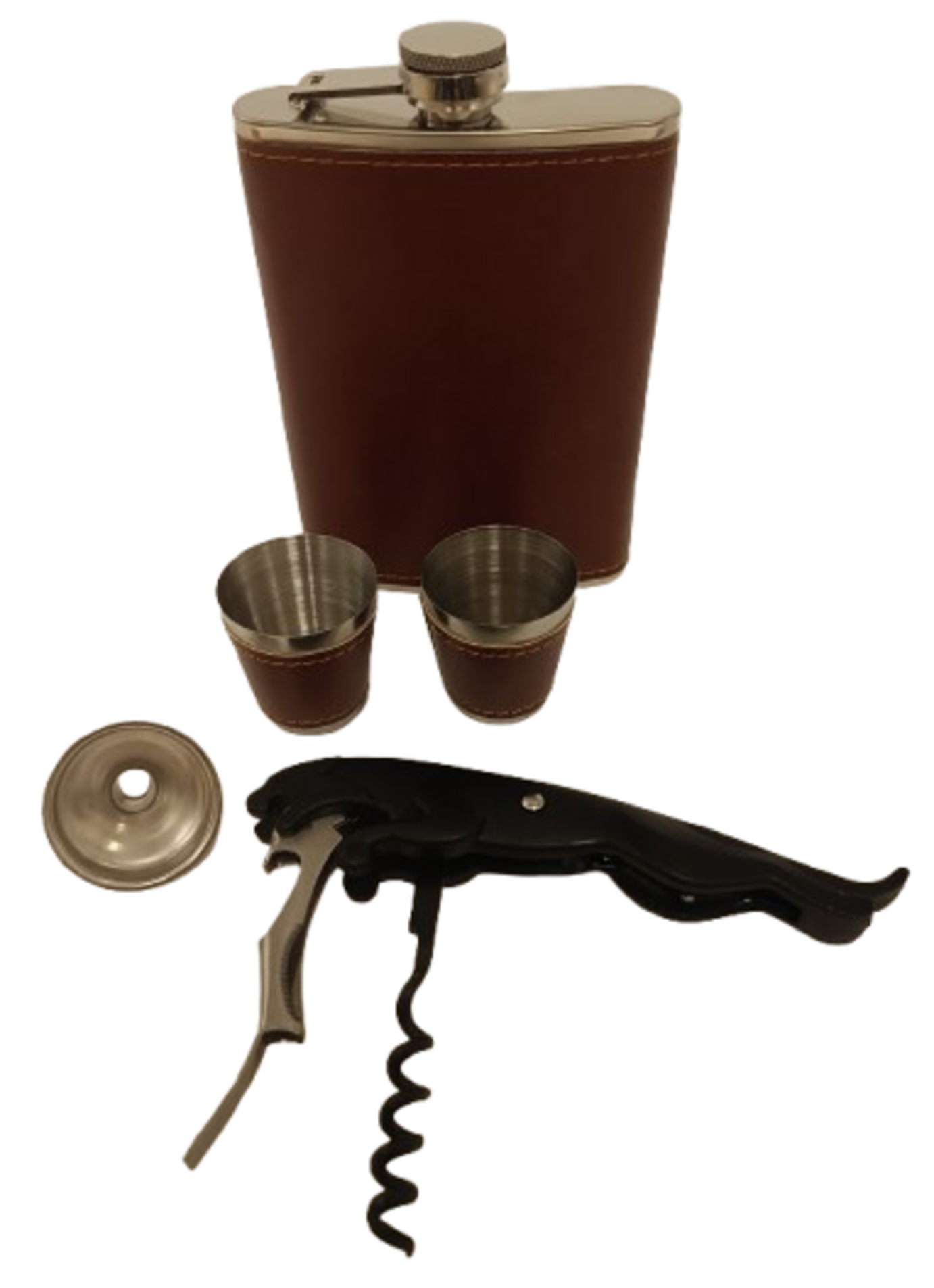 kit frasco de bebida com Abridor de Garrafa