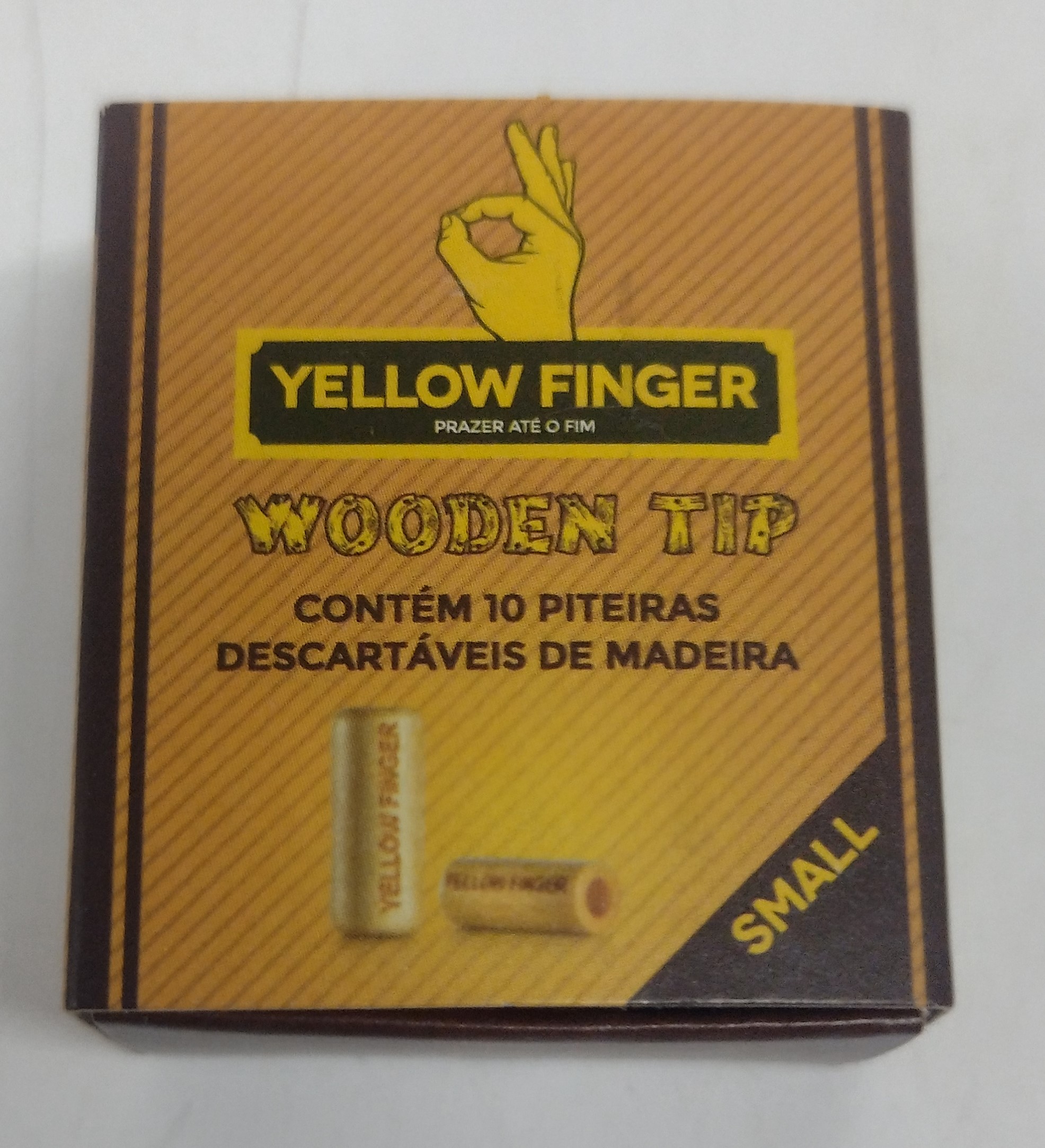 Piteira Yellow finger Wooden Tip Small