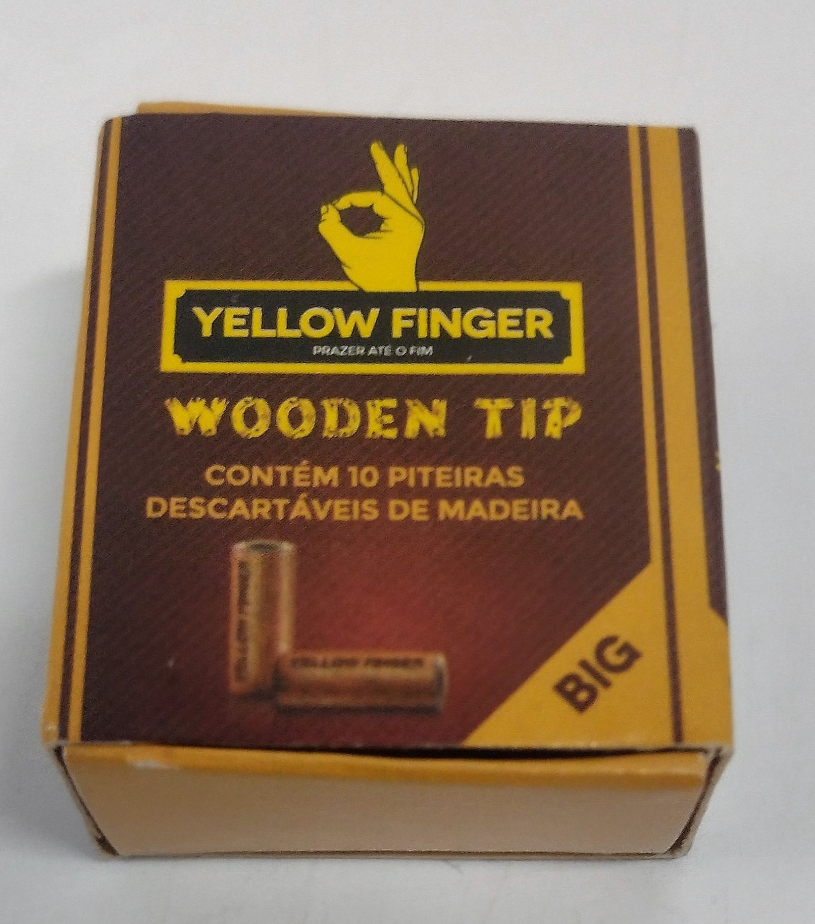 Piteira Yellow finger Wooden Tip Big