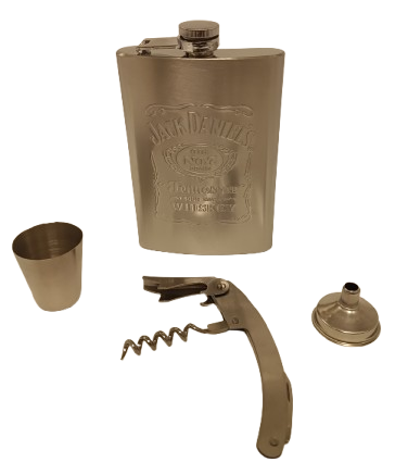 kit frasco de bebida Jack Daniels