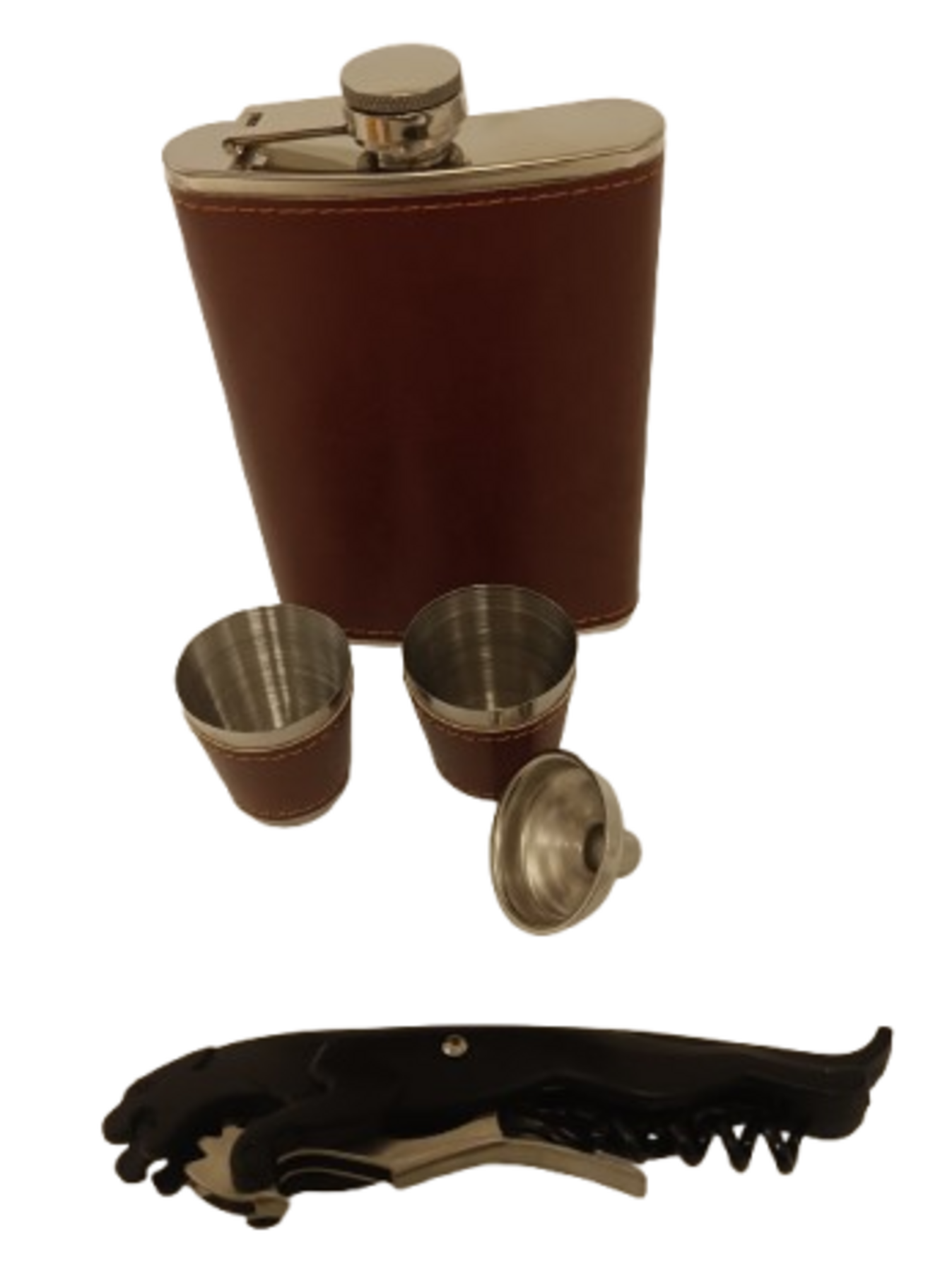 kit frasco de bebida com Abridor de Garrafa